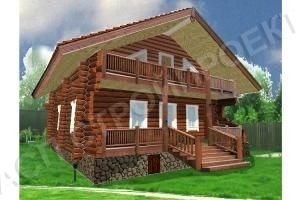 Проект деревянного дома Шоколадный
