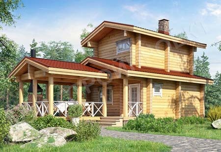 Проект деревянного дома из бруса Умка