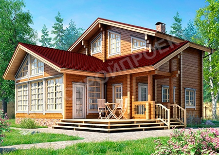 Проект деревянного дома из бруса Пугачев