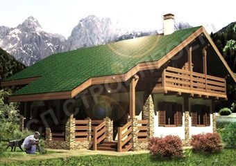 Проект деревянного дома Шале-2
